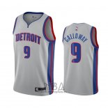 Camiseta Detroit Pistons Langston Galloway NO 9 Statement 2020-21 Gris