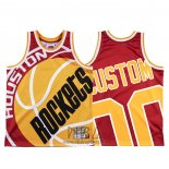 Camiseta Houston Rockets Personalizada NO 0 Mitchell & Ness Big Face Rojo