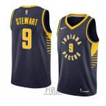 Camiseta Indiana Pacers Elijah Stewart NO 9 Icon 2018 Azul