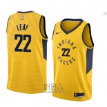 Camiseta Indiana Pacers Tj Leaf NO 22 Statement 2018 Amarillo