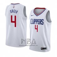 Camiseta Los Angeles Clippers Jamychal Green NO 4 Association 2018 Blanco