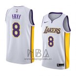 Camiseta Los Angeles Lakers Channing Frye NO 8 Association 2018 Blanco