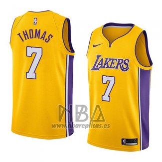 Camiseta Los Angeles Lakers Isaiah Thomas NO 7 Icon 2018 Amarillo