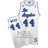 Camiseta Los Angeles Lakers Jerry West NO 24 Retro Blanco