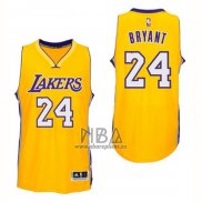 Camiseta Los Angeles Lakers Kobe Bryant NO 24 Amarillo