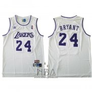 Camiseta Los Angeles Lakers Kobe Bryant NO 24 Blanco