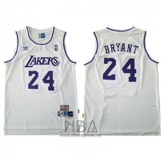 Camiseta Los Angeles Lakers Kobe Bryant NO 24 Blanco