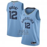 Camiseta Memphis Grizzlies Ja Morant NO 12 Statement 2020 Azul