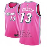 Camiseta Miami Heat Bam Adebayo NO 13 Earned 2018-19 Rosa