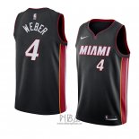 Camiseta Miami Heat Briante Weber NO 4 Icon 2018 Negro