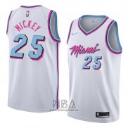 Camiseta Miami Heat Jordan Mickey NO 25 Ciudad 2018 Blanco