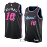 Camiseta Miami Heat Tim Hardaway NO 10 Ciudad 2018-19 Negro