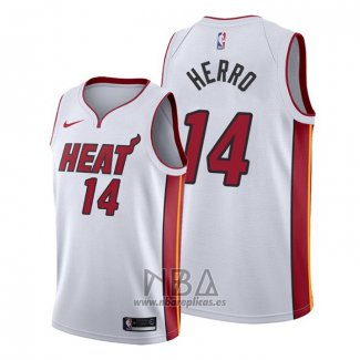 Camiseta Miami Heat Tyler Herro NO 14 Association 2019-20 Blanco