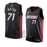 Camiseta Miami Heat Yante Maten NO 71 Icon 2018 Negro