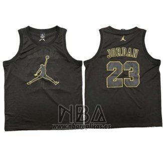 Camiseta Michael Jordan NO 23 Negro Oro