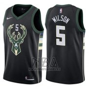 Camiseta Milwaukee Bucks D.j. Wilson NO 5 Statement 2017-18 Negro