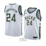 Camiseta Milwaukee Bucks Pat Connaughton NO 24 Association 2018 Blanco