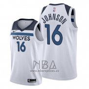 Camiseta Minnesota Timberwolves James Johnson NO 16 Association 2019-20 Blanco