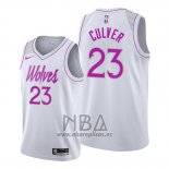 Camiseta Minnesota Timberwolves Jarrett Culver NO 23 Earned 2019-20 Blanco