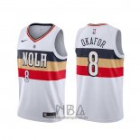 Camiseta New Orleans Pelicans Jahlil Okafor NO 8 Earned Blanco