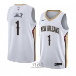 Camiseta New Orleans Pelicans Jarrett Jack NO 1 Association 2018 Blanco