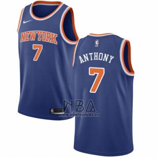 Camiseta New York Knicks Carmelo Anthony NO 7 Icon Azul