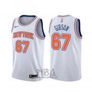 Camiseta New York Knicks Taj Gibson NO 67 Statement Blanco