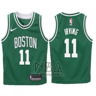 Camiseta Nino Boston Celtics Kyrie Irving NO 11 2017-18 Verde