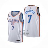 Camiseta Oklahoma City Thunder Carmelo Anthony NO 7 Association Blanco