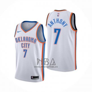 Camiseta Oklahoma City Thunder Carmelo Anthony NO 7 Association Blanco