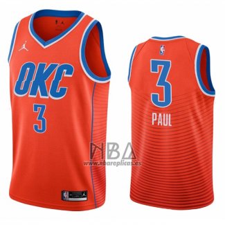 Camiseta Oklahoma City Thunder Chris Paul NO 3 Statement 2021 Naranja