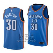 Camiseta Oklahoma City Thunder Deonte Burton NO 30 Icon 2018 Azul