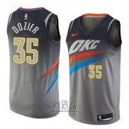 Camiseta Oklahoma City Thunder Pj Dozier NO 35 Ciudad 2018 Gris