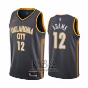 Camiseta Oklahoma City Thunder Steven Adams NO 12 Ciudad Negro