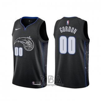 Camiseta Orlando Magic Aaron Gordon NO 0 Ciudad Negro