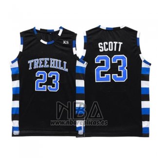 Camiseta Pelicula Tree Hill Nathan Scott NO 23 Negro