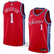 Camiseta Philadelphia 76ers Justin Anderson NO 1 Statement 2018 Rojo