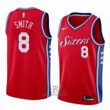 Camiseta Philadelphia 76ers Zhaire Smithstatement NO 8 Statement 2018 Rojo