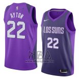 Camiseta Phoenix Suns Deandre Ayton NO 22 Ciudad 2017-18 Violeta