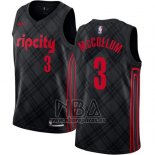 Camiseta Portland Trail Blazers C.J. McCollum NO 3 Ciudad Negro