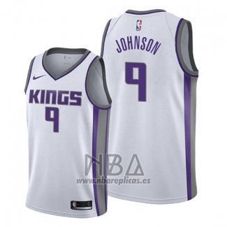 Camiseta Sacramento Kings B.j. Johnson NO 9 Association Blanco