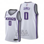 Camiseta Sacramento Kings Justin James NO 0 Association 2019-20 Blanco