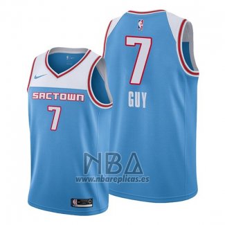 Camiseta Sacramento Kings Kyle Guy NO 7 Ciudad 2019-20 Azul