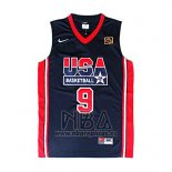 Camiseta USA 1992 Michael Jordan NO 9 Negro