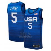 Camiseta USA 2021 Zach LaVine NO 5 Azul