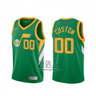 Camiseta Utah Jazz Personalizada Earned 2020-21 Verde