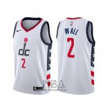 Camiseta Washington Wizards John Wall NO 2 Ciudad Blanco