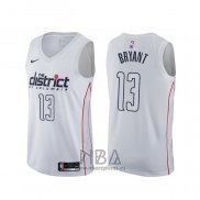 Camiseta Washington Wizards Thomas Bryant NO 13 Ciudad Blanco