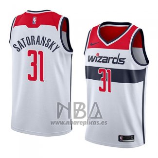 Camiseta Washington Wizards Tomas Satoransky NO 31 Association 2018 Blanco