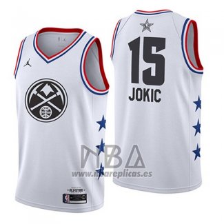 Camiseta All Star 2019 Denver Nuggets Nikola Jokic NO 15 Blanco